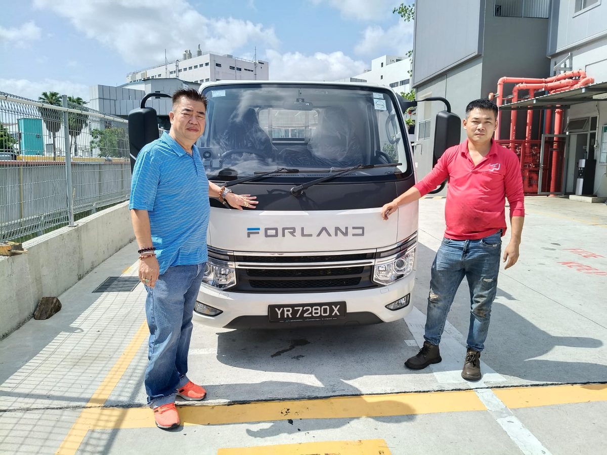 Forland truck handover outdoors